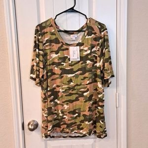 NWT LuLaRoe Camo patterned LG Boyfriend Tshirt. SUPER SOFT!